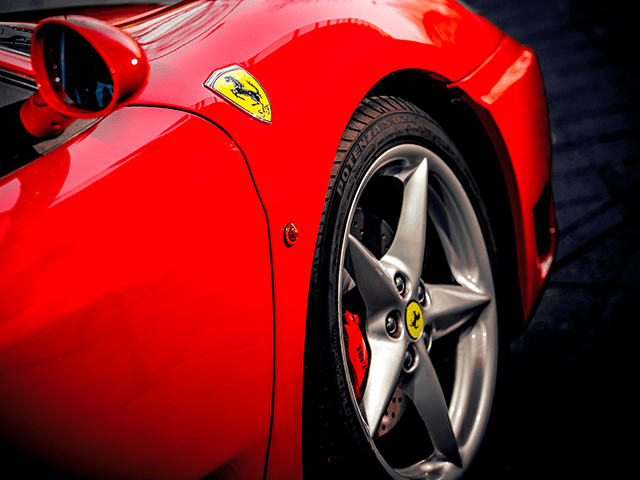 Rijden in een Ferrari